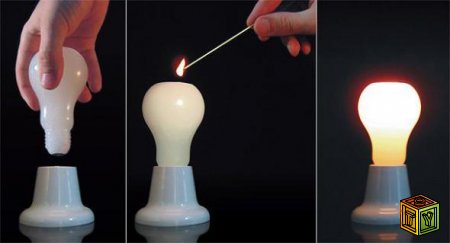 Свеча из лампочки и другие поделки
